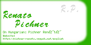 renato pichner business card